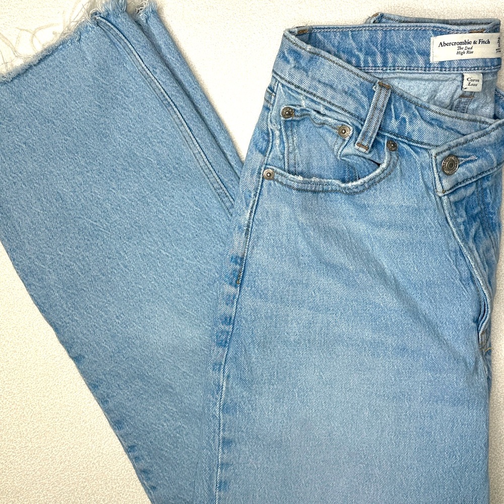 Abercrombie & Fitch The Dad High Rise Criss Cross Waistband •Curve Love• - Picture 7 of 11
